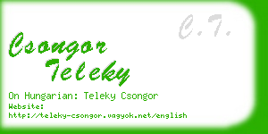 csongor teleky business card